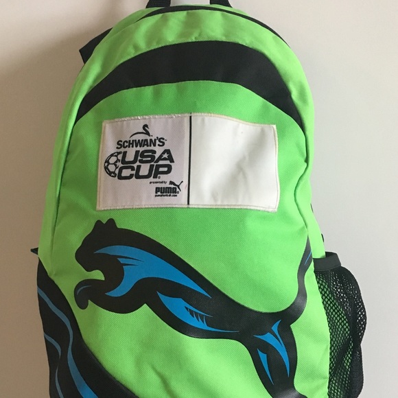 Puma Other - PUMA Neon Green & Blue Sling Backpack Schwann USA Puma Other - PUMA Neon Green & Blue Sling Backpack Schwann USA